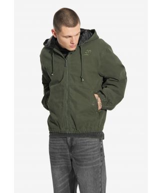 Kurtka z kapturem męska Padded Oliwkowa