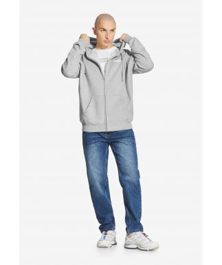Zip Hoodie Logo Gray
