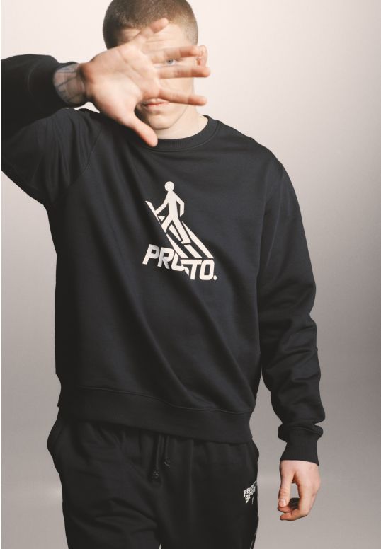 Crossing bluza bez kaptura bawełniana męska czarna