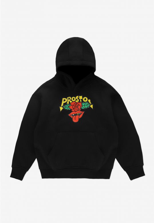 Rock bluza dziecięca z kapturem czarna