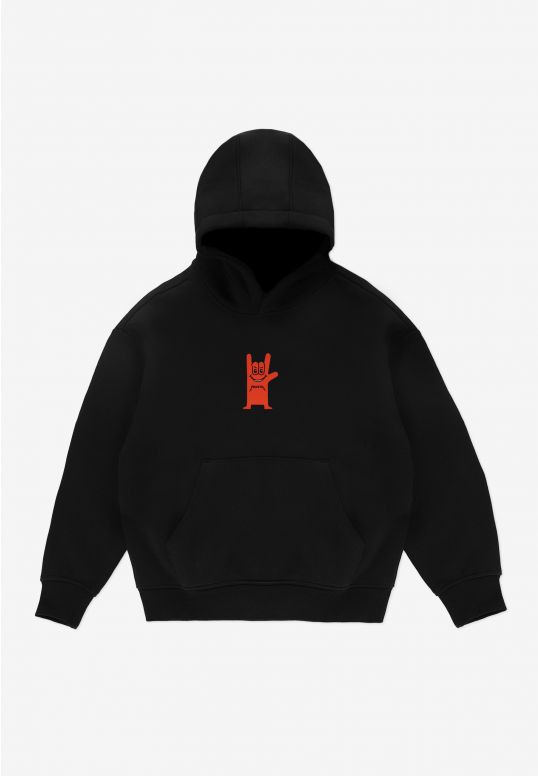 Grunge bluza dziecięca z kapturem czarna