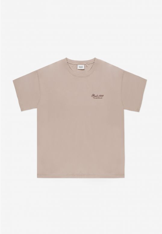 Team t-shirt bawełniany beżowy