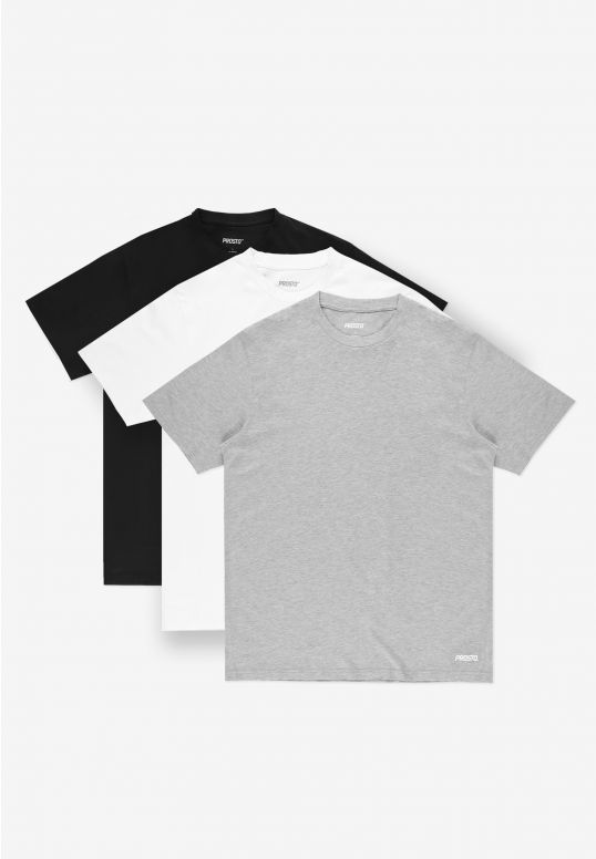 Basic t-shirty bawełniane 3-pack multi