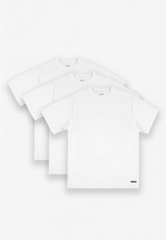 Basic t-shirty bawełniane 3-pack białe