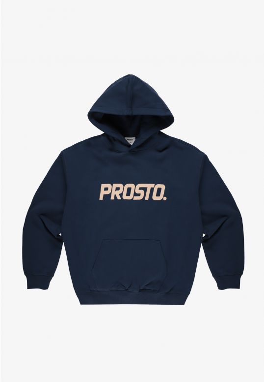 Big log bluza z kapturem granatowa