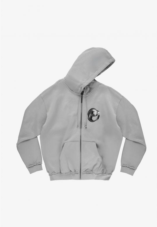 P Rim bluza rozpinana z kapturem szara