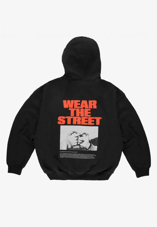 Wear The Street bluza z kapturem czarna
