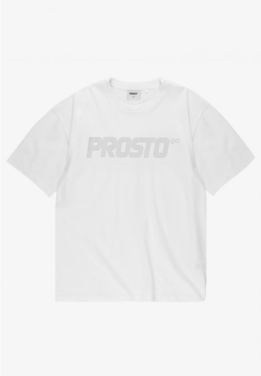 Big log t-shirt bawełniany biały