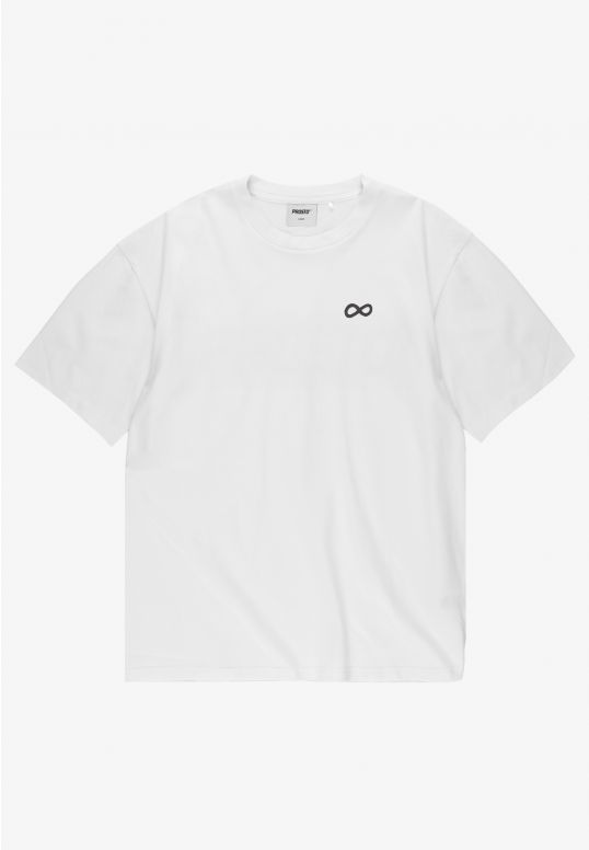 Big log Infinity t-shirt bawełniany biały