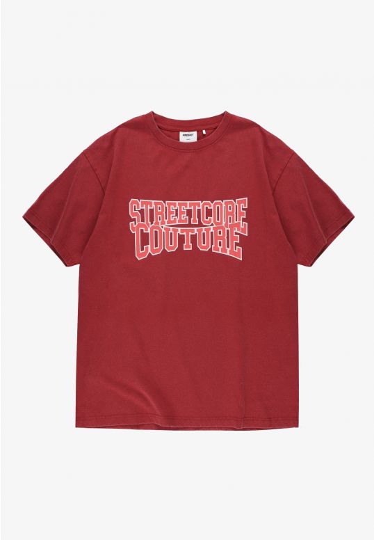 Street Couture t-shirt bawełniany męski burgundowy