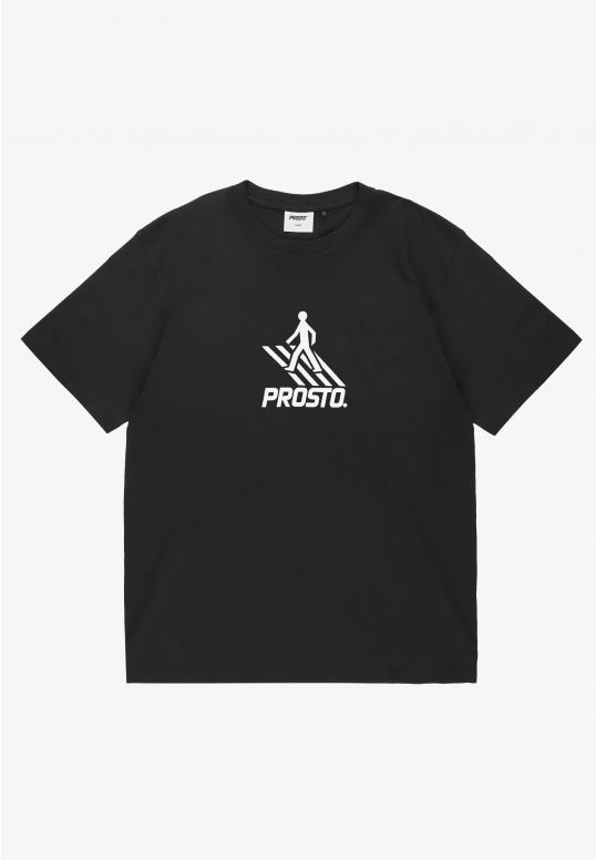 Crossing t-shirt męski bawełniany czarny