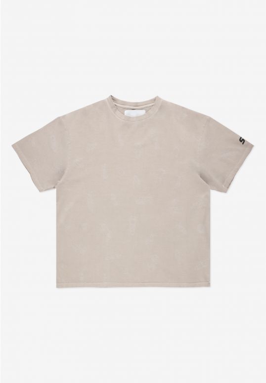 Insects t-shirt bawełniany beżowy