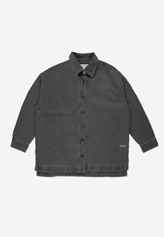 Long Shirt koszula bawełniana damska czarna