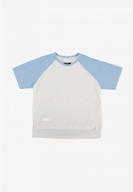 College t-shirt bawełniany damski niebieski