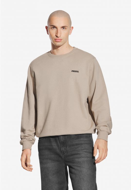 Crewneck Subtle Logo Beige