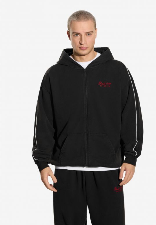 Team bluza z kapturem czarna