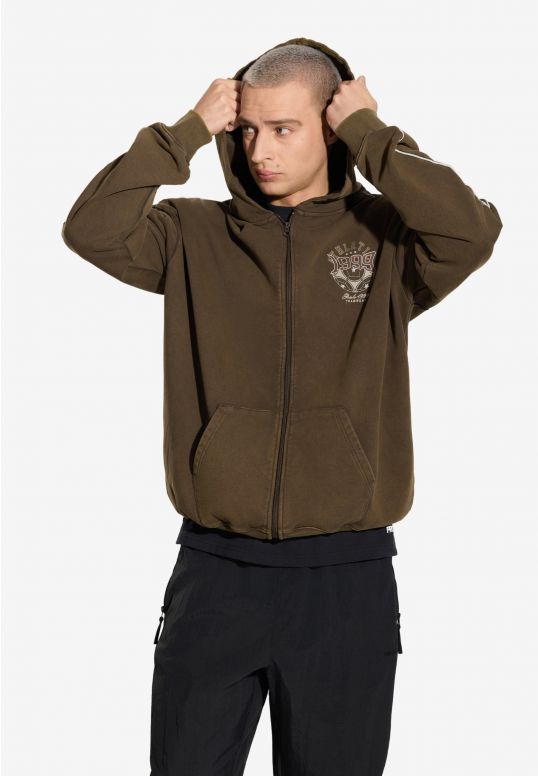 Athletic bluza z kapturem brązowa