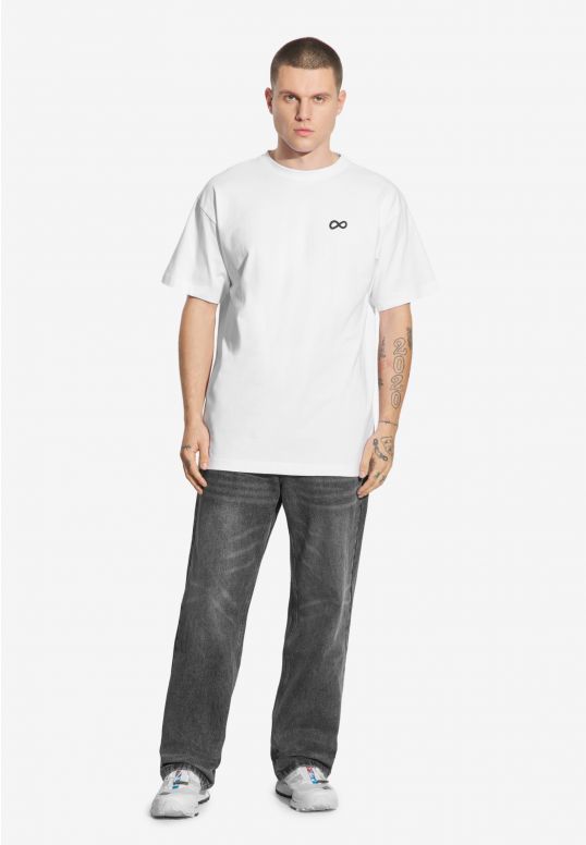 Infinity t-shirt męski z krótkim rękawem biały