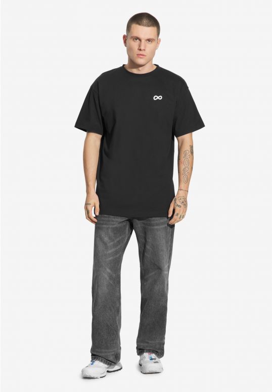 Infinity t-shirt męski z krótkim rękawem czarny