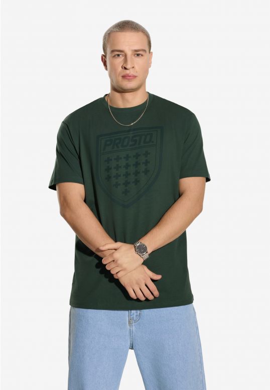 Shield t-shirt bawełniany khaki