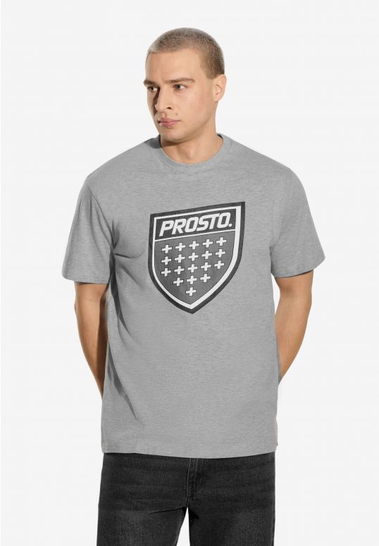 Infine t-shirt bawełniany szary