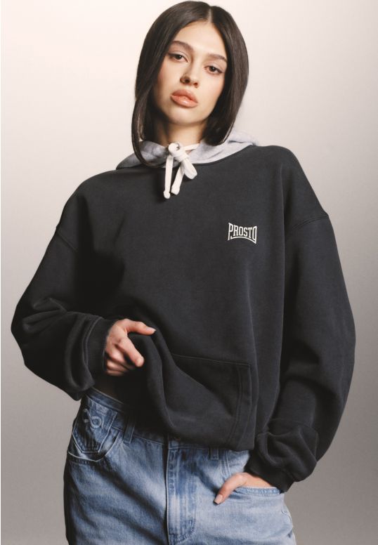 Balloon Washed bluza z kapturem damska czarna