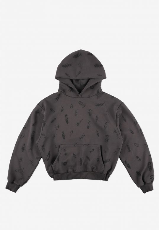 Insects bluza z kapturem grafitowa