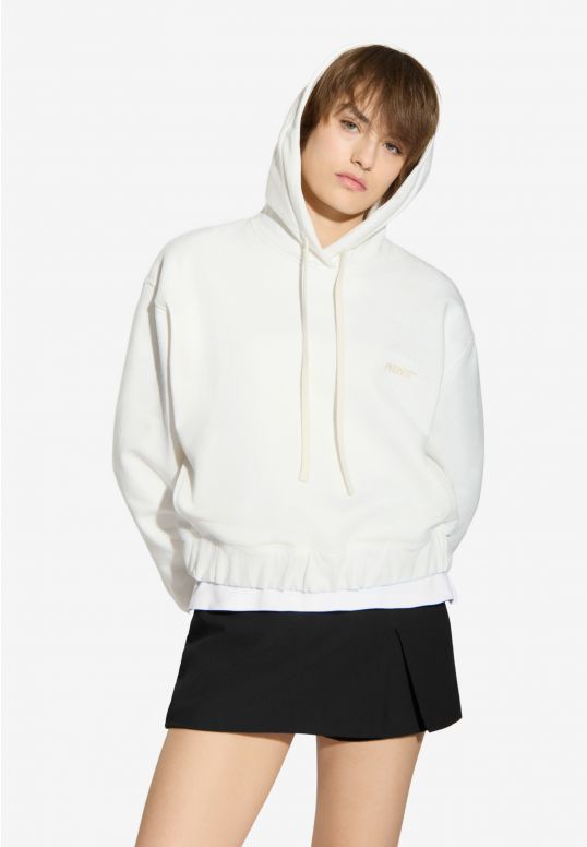 Bomb bluza z kapturem damska biała